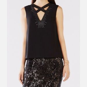 BCBG • Sleeveless Top with Stud Accents
